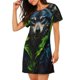 thumbnail image 2 of Fotbe Realistic Style Wolf Warrior Bata de Dormir para Mujer con Estampado, Camisón de Algodón de Manga Corta, Ropa de Dormir Casual, 2 of 6