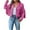 Hot Pink, variant on Wdfiry Clearance Fringe Coat For Women Faux Suede Leather Cowboy Style Coat Long Sleeve Tassels Cardigan Coat