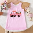 thumbnail image 2 of HNMKIU Robe Sans Manches Brodée de Dessins Animés de Pâques pour Filles Tout-Petits Fête Danse Rose, 3-4 Ans, 2 of 7