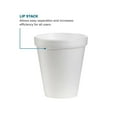 thumbnail image 3 of Dart 8J8 White Insulated 8 Ounce Foam Cup, For Hot and Cold Drinks, Pack of 25 Cups, 3 of 3