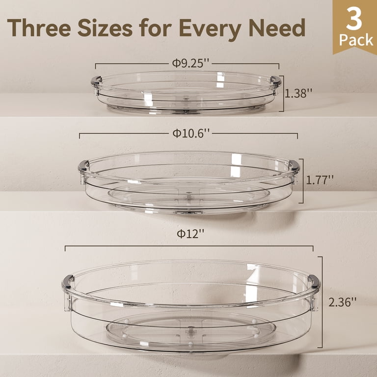 LAMU 3-Pack Lazy Susan Turntable Set photo 6