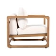 thumbnail image 5 of Oversized Acacia Wood Outdoor Lounge Chair with White Cushions, 5 of 10
