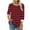 Red, variant on Womens Striped Cotton Shirts 3/4 Sleeve Shirt Summer Casual Stripe Print Blouses 2025 Fashion Loose Fit Tees Regular-Fit Tops Ladies Elegant Tunic Top Black XL
