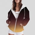 thumbnail image 2 of NinXxx Women's Casual Hoodie with Zipper Pocket Fade Hoodie Top Yellow M, 2 of 5