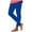 Blue, variant on RYRJJ Capri Pants for Women Casual Pull On Strech Yoga Capris Work Jeggings Trendy Side Slit Workout Athletic Pants(Black,L)