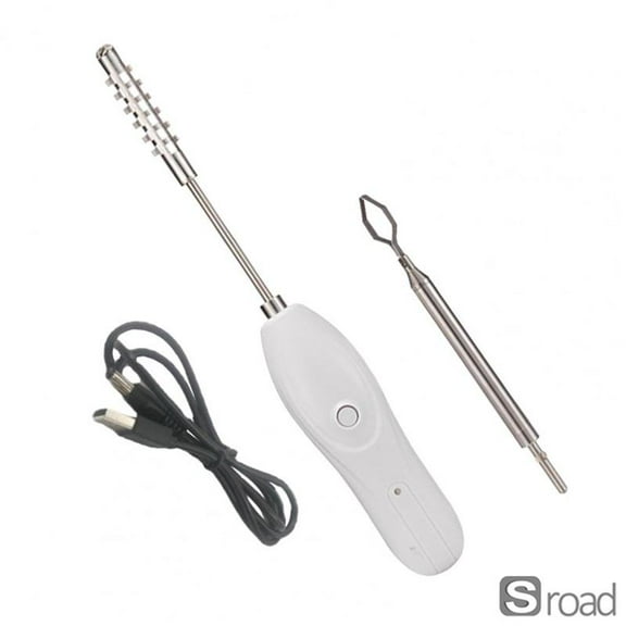 Wireless Electric Vegetable Corer & Scaler, High-Power Stainless Steel Core Remover Tool With 2 Interchangeable Heads For Fruits And Vegetables,Sets