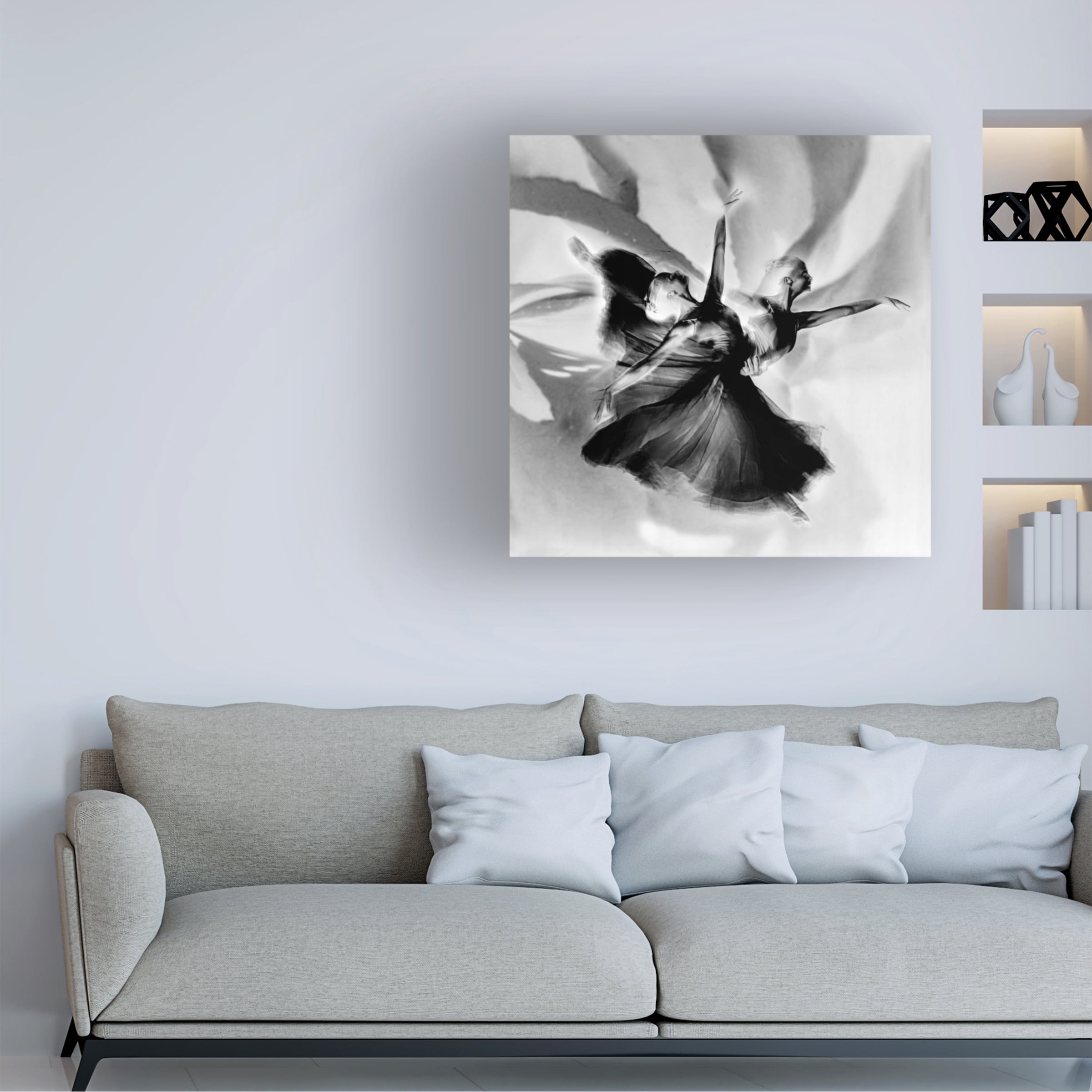 Trademark Fine Art Rachel Pansky  Dance in black and white Canvas Wall Art
