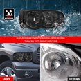 thumbnail image 4 of TopAutoGear for 2002 2003 2004 2005 Dodge Ram 1500/2003 2004 2005 Dodge Ram 2500/3500 Headlights assembly Smoke Housing Clear Lens with Amber Reflector, 4 of 7