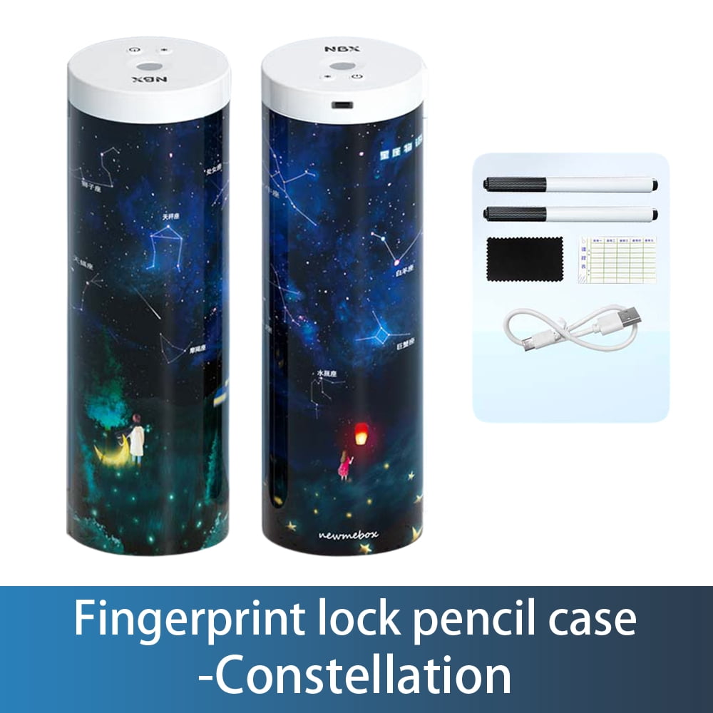 Pencil Case,Cute Pen Student Lock Pencil With Mirror Pencil Layer Mirror Stationery Layer Cute Stationery Box Twirltide
