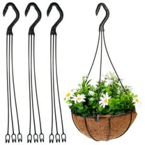 UKCOCO Black Plastic Plant Pots Hangers for Home Use Easy to Install