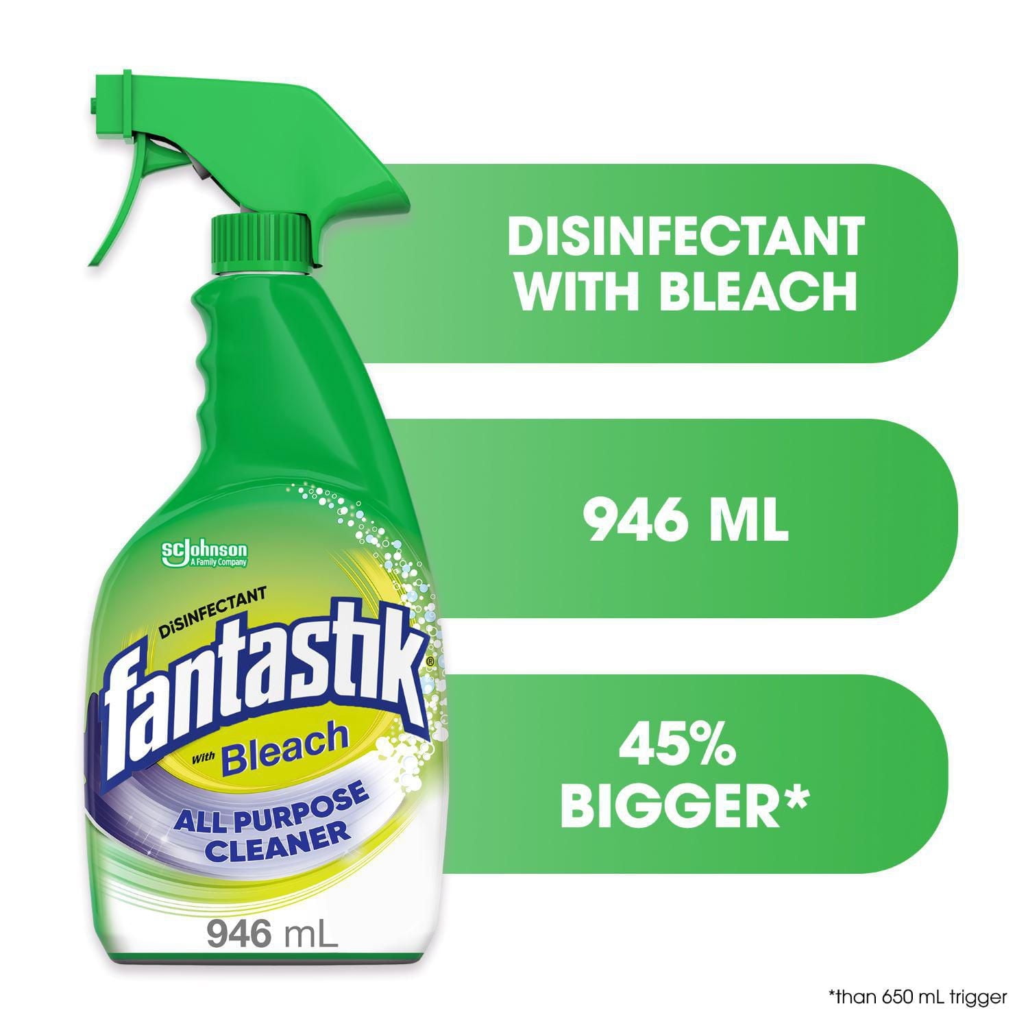Fantastik® Disinfectant with Bleach All Purpose Cleaner, 946mL - Walmart.ca