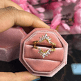 thumbnail image 2 of 0.80Ct. Round Cut and Marquise Cut Diamond Engagement Ring Guard Wrap- Stacking Ring, 2 of 8