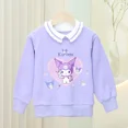 thumbnail image 1 of Sudadera con capucha de manga larga para niños, suéter con cuello de princesa Sanrios, dibujos animados, My Melody, Cinnamoroll, Kuromi, 1 of 5