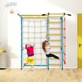 thumbnail image 3 of Costway 7 in 1 Kids Indoor Gym Playground Swedish Wall Ladder Children Home Climbing Gym Solid Wall Set Up, 3 of 11