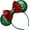Green, variant on CLGIFT Christmas mouse Ears headband pick your color Holiday mouse Ears Christmas white mouse Ears