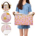 thumbnail image 5 of Yayeee Foldable Storage Basket for Shelves with Handles Set of 2 Waterproof Cloth Bins, Gradient Pink Stars, 5 of 7