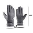 thumbnail image 6 of AYYUFE 2 Pair Cycling Gloves Coral Fleece Lining Full Finger Non-slip Touchscreen Elastic Wrist Cold Resistant Thickened Autumn Winter Men Sports Ski Motorcycle Gloves for Daily Grey, 6 of 8