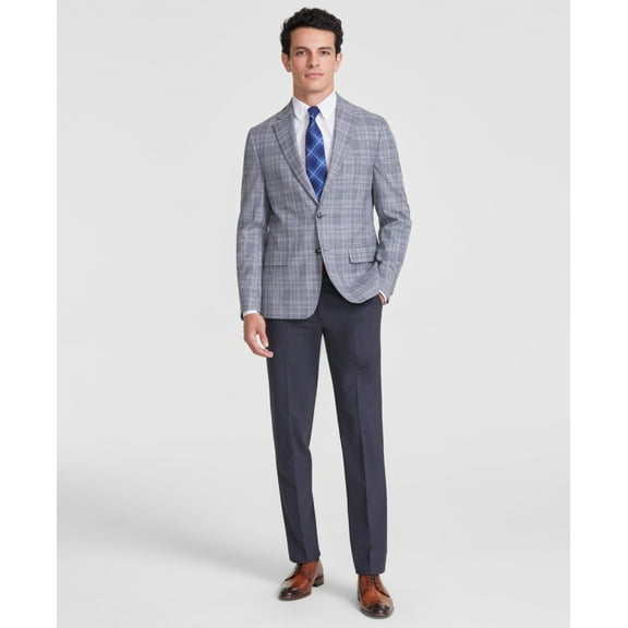 Tommy Hilfiger Mens Modern fit Sport Coat Blazer 36 R Grey Plaid