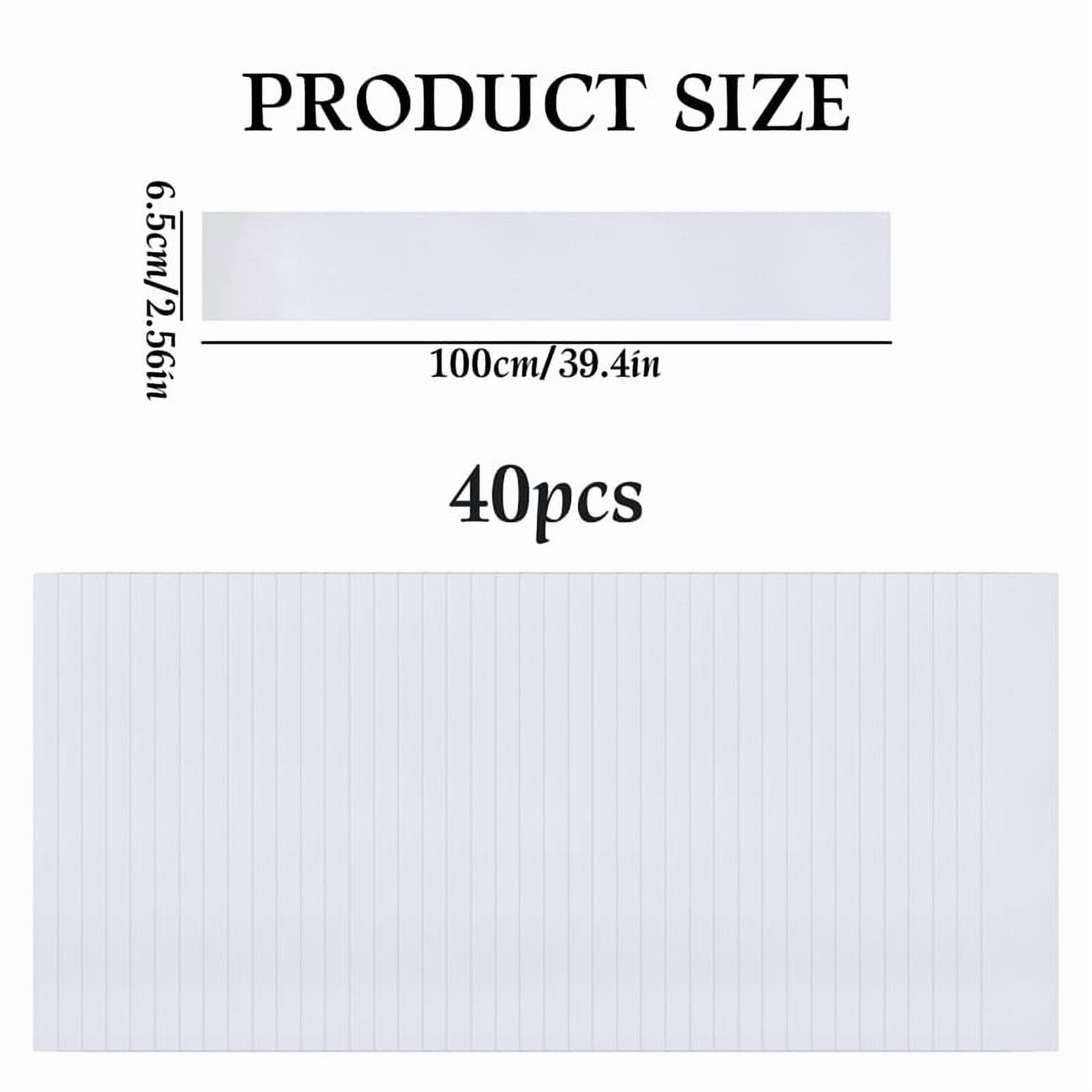40PCS Jelly Roll Fabric, 2.5x39 Inches (6.5x100 cm) White Cotton Fabric Quilting Strips, Jelly Rolls Patchwork Craft Cotton for Quilting and Sewing DIY Crafts（White Cloth Strip）