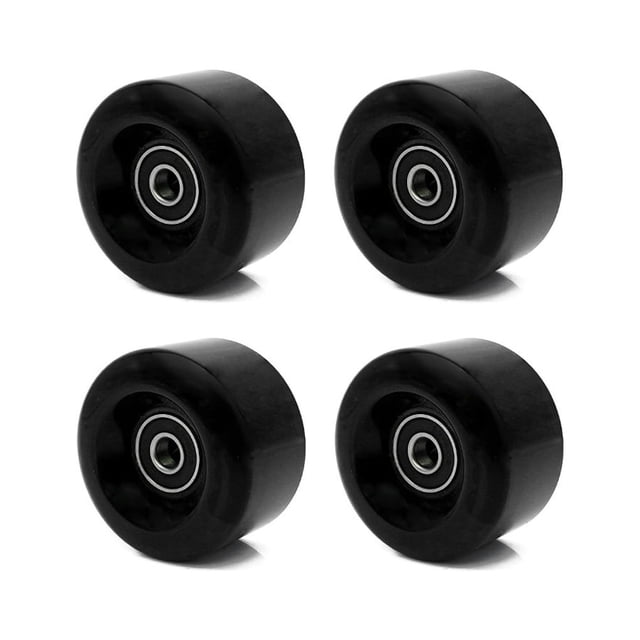 4 Pieces Skate Wheel Replacement Modified Accessories Thick Inline Roller Skates Wheels with Bearings Skating Sport Accessory Black