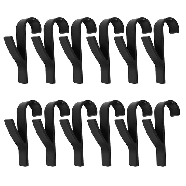 12 ganchos para radiadores redondos, toalleros, ganchos multiusos para radiadores redondos, toalleros, ganchos PS para calefacción de baño, para todos los radiadores comunes, color blanco