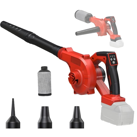 Cordless Leaf Blower for Milwaukee 18V Battery, 4 in 1 Blower/Vacuunm/Inflator/Deflator, Electric Mini Leaf Blower, 3 Speeds, 190 MPH with Extended Tube for Lawn Care(Bare Tool Only)