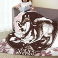 thumbnail image 6 of Fuzoiu Vintage Husky Dog Print Ultra-Soft Micro Fleece Blanket,All Seasons Flannel Throw, Lightweight Blanket for Bed, Sofa, Couch, Movie Night, Camping, and Travel-60"x50", 6 of 7