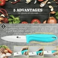 thumbnail image 5 of Kitchen Ceramic Knife Set 4-Piece Sharp Paring Knife with Blade Guards Frust Vegetable Chef Cutting Knife for Meat, 5 of 8
