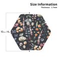 thumbnail image 3 of Disketp Wildflower Watercolor 1 Funny Coasters,6 Pcs Leather Coasters with Holder, Perfect Housewarming Hostess Gifts,Protect Furniture from Water Marks Scratch and Damage,Hexagon, 3 of 7
