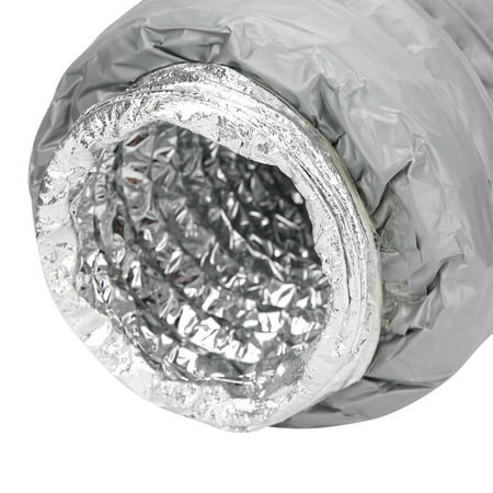 

Brrnoo Practical 1m Aluminum Foil Flexible Ducting Exhaust Hose Kitchen Ventilation Insulation Noise Reduction