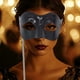 thumbnail image 4 of Máscara de mascarada de Halloween, accesorio de disfraz para cosplay, decoración, carnaval, Halloween negro, 4 of 7