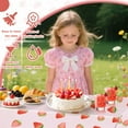 thumbnail image 3 of Strawberry Tablecloth Pink Birthday Party Decorations Disposable Table Covers for Strawberry Shortcake Party Supplies 54 x 108 in 3-Pack Design 2, 3 of 6