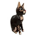 thumbnail image 2 of Balikraft Hand Made Wood Artisans "Kucing Loreng" Adorable Butterfly Ribbon Feline Cat Decorative Figurine 10.5"H, 2 of 6