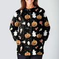 thumbnail image 3 of WTOBBY Halloween Themed Women's Workwear Jacket Tops with Long Sleeve Standing Collar Single Breasted Design - Casual Fashion Jacket for Nurses and Daily Professional Wear,White XL, 3 of 5