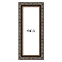 6x18 Frame Black Feather Payton Ornate Solid Wood Picture Frame Width 1.75 Inches | Interior Depth