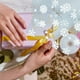 thumbnail image 2 of Rollo de tul navideño con copos de nieve de 15 cm y 10 yardas, cinta de organza brillante con copos de nieve para decoración navideña, envoltura de regalos y decoración de fiestas (azul hielo)., 2 of 6