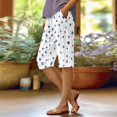 thumbnail image 2 of Krdevn Women's Dot Print Shorts - Loose Fit Quarter-Length Casual Pants with Pockets,Size S, 2 of 5