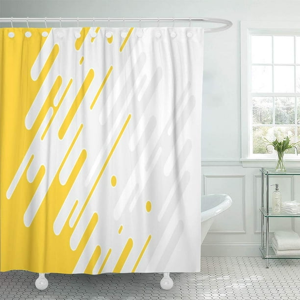 KSADK Line Modern Style Abstract Yellow Gray and White Trendy Geometric