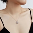 thumbnail image 3 of 2 in 1 Four Leaf Clover Pendant Necklace Convertible Heart Shaped Cubic Zirconia Charm Jewelry for Women Valentine's Day Gift, 3 of 8