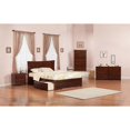 thumbnail image 3 of Leo & Lacey Urban Queen Storage Platform Bed in Walnut, 3 of 4