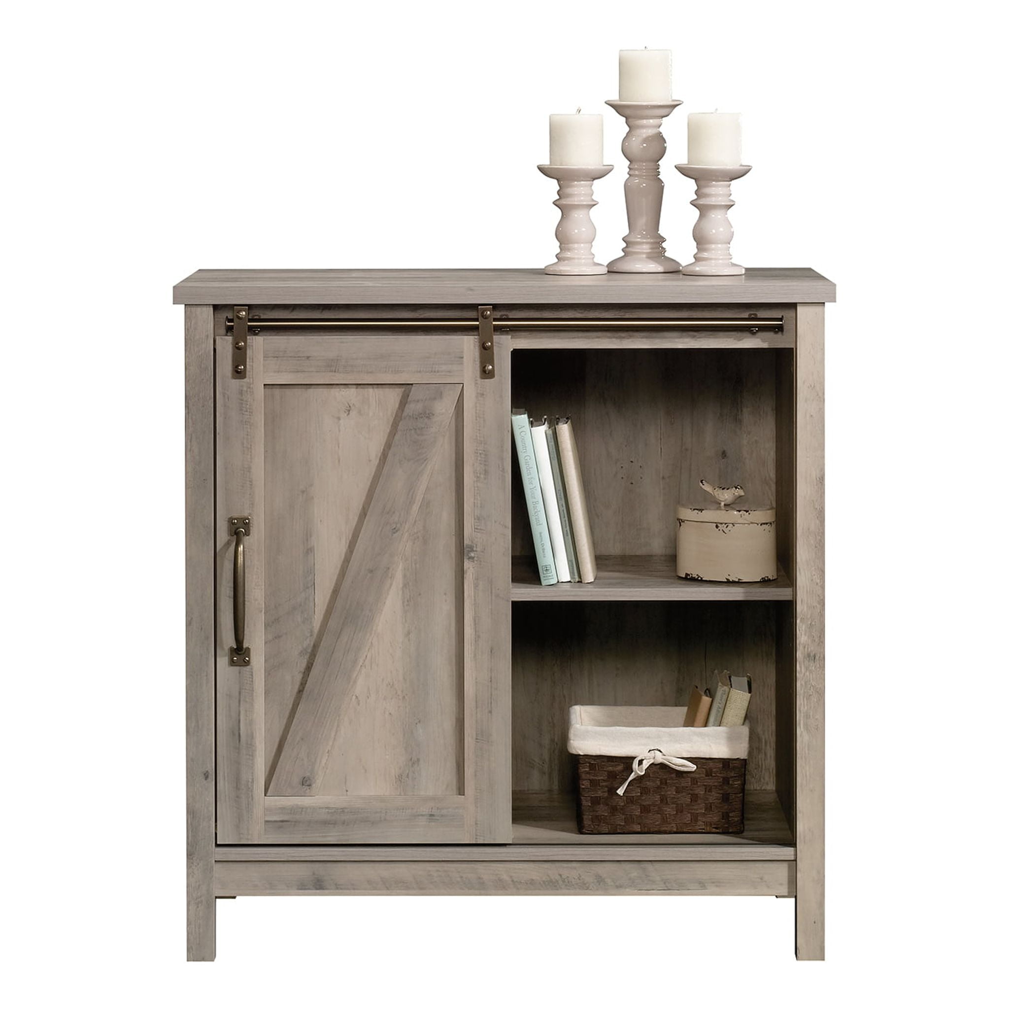 Better Homes Gardens Modern Farmhouse Accent Storage Cabinet Rustic Gray Finish
