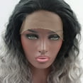 thumbnail image 4 of Unique Bargains Lace Front Lightweight Wigs Long Water Wave for Women Gradient Gray, 4 of 8