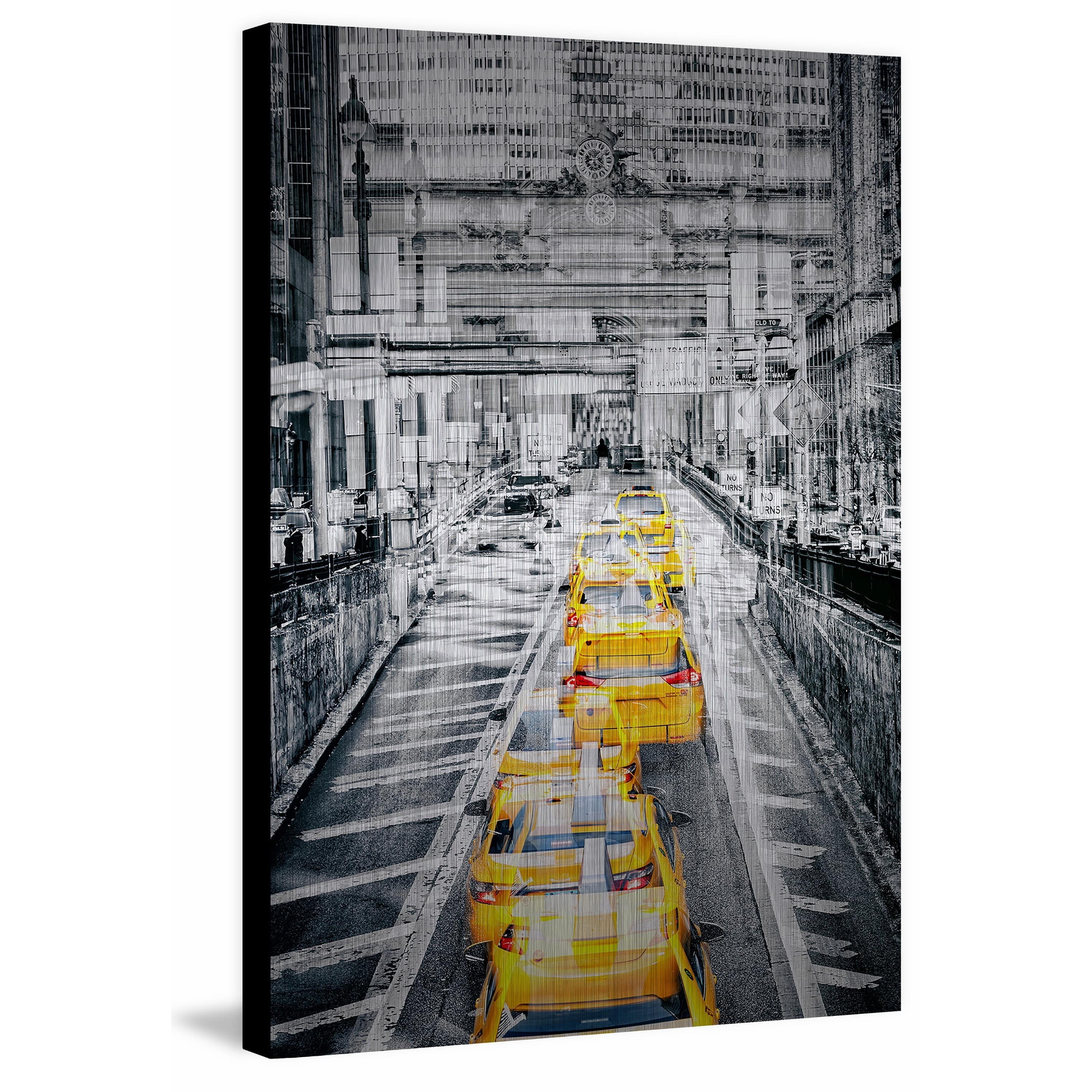 "Yellow Means Go" Painting Print on Brushed Aluminum