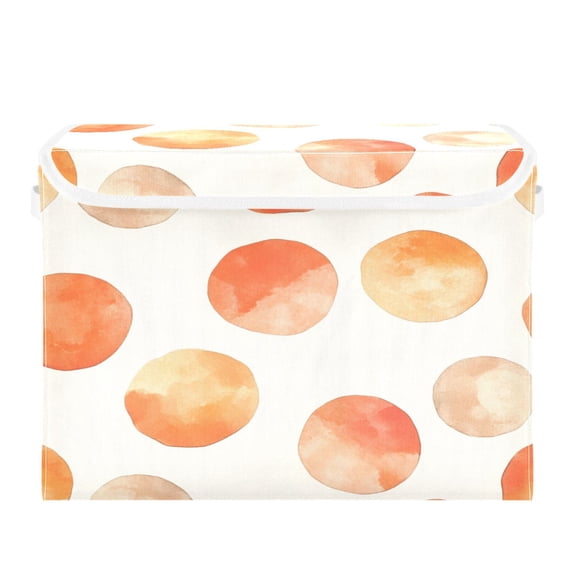 Storage Box With Lid 16.5x12.6x11.8In Foldable Stacked Household Storage Box Super Cute Dots