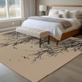 thumbnail image 4 of Brown Black Branches Area Rugs 5'x8', Washable Small Throw Rugs for Classroom Bedroom, Botanical Dead Tree Birds Indoor Outdoor Rug Non-Slip Low Pile Carpet Runner Reversible Floor Mats, 4 of 8