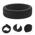 thumbnail image 5 of HONMEET Black Rubber Luggage Wheel Covers, Noise Reducing Suitcase Wheel Protectors, Travel Accessories Set, 5 of 6