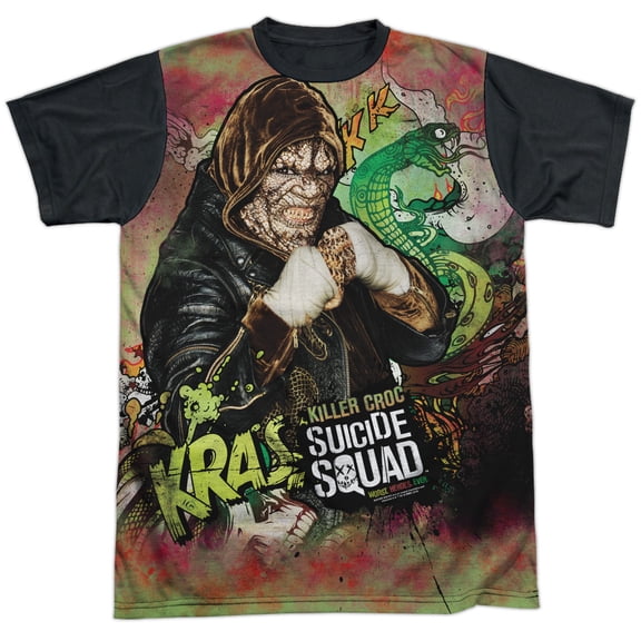 Suicide Squad Croc Psychedelic Cartoon Unisex Adult Halloween Costume Sublimated T Shirt