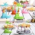 thumbnail image 2 of Paquete de 7 piezas de tenedores de postre de de plástico decoración de soporte de árbol de - naranja Verde, 2 of 9