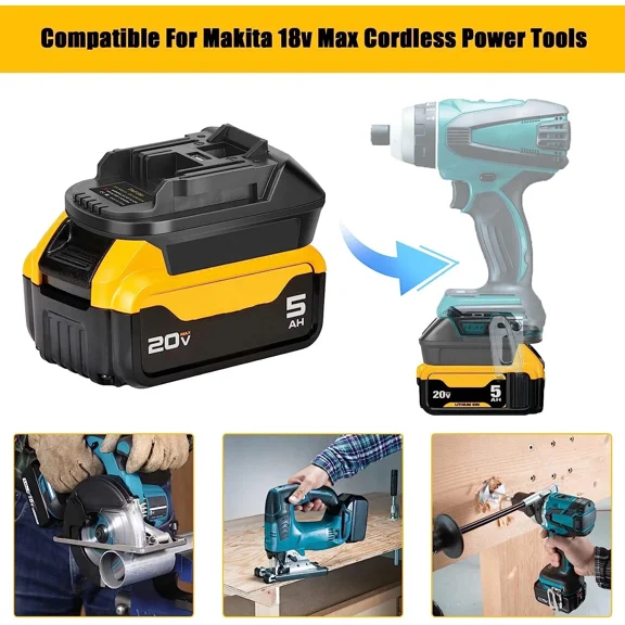 Adapter For Milwaukee For Dewalt 18V Li-ion Battery Convert for Makita 18V Tools