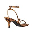 thumbnail image 3 of Womens Ankle Strap Sandal Heels Low Kitten Heel Square Toe Strappy Heeled Sandals, 3 of 4